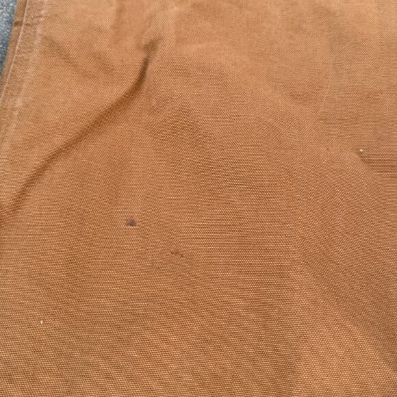 Men’s Carhartt Washed Duck Brown Canvas Loose Fit Work Pants B11 BRN Size 42x30 - Picture 3 of 7